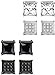 FIBO STEEL 4 Pairs Stainless Steel Stud Earrings for Men Women Ear Piercing CZ Inalid,8MM