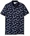Lacoste Men's S/S Printed Pique Slim FIT Polo, Navy Blue/Multi, 4X-Large