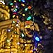 RECESKY C3 Christmas String Lights with Built-in Timer - 50 LED 18ft Faceted Bulb Battery String Lights - Fairy Lighting for Garden Bedroom House Wreath Xmas Christmas Tree Decorations - Multi Color