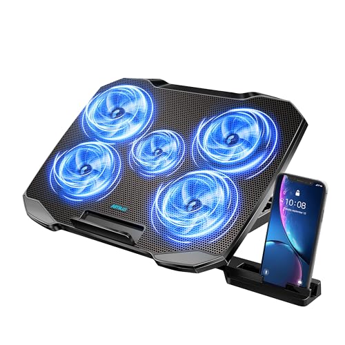 aimiuzi Laptop Cooling Pad 5 Fans Black