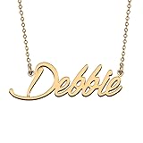 HUAN XUN Letter Script Debbie Name Stainless Steel