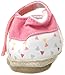 Robeez Kids' Sunshine Espadrille-K Crib Shoe, Bridget-White/Pink, 12-18 Months M US Infant