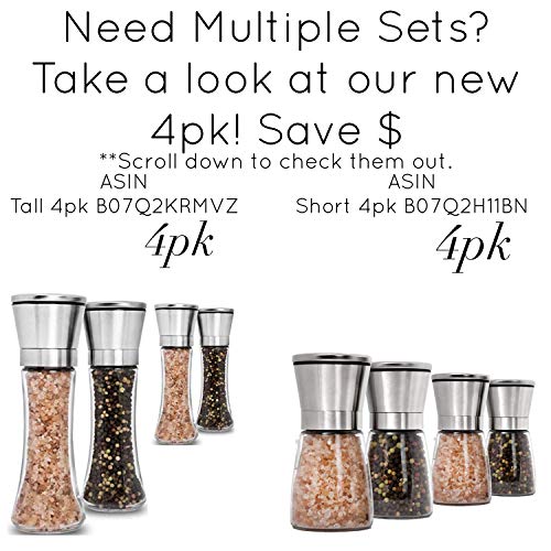 5 Premium+Stainless+Salt+Pepper+Grinder