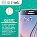 IQ Shield Tempered Ballistic Glass Screen Protector for Samsung Galaxy S6 99.9% Transparent HD and Anti-Bubble Shield