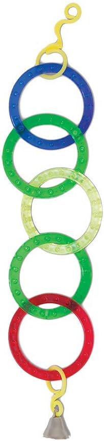 JW Bird Toy Olympia Rings, Multi, 9' - Image 4