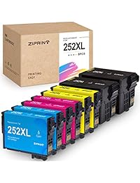 ZIPRINT Remanufactured Ink Cartridge Replacement for Epson 252 XL 252XL T252XL Ink for Epson Workforce WF-7720 WF-7710 WF-3640 WF-3630 WF-3620 WF-7620 WF-7610 WF-7110 Printer, 8-Pack