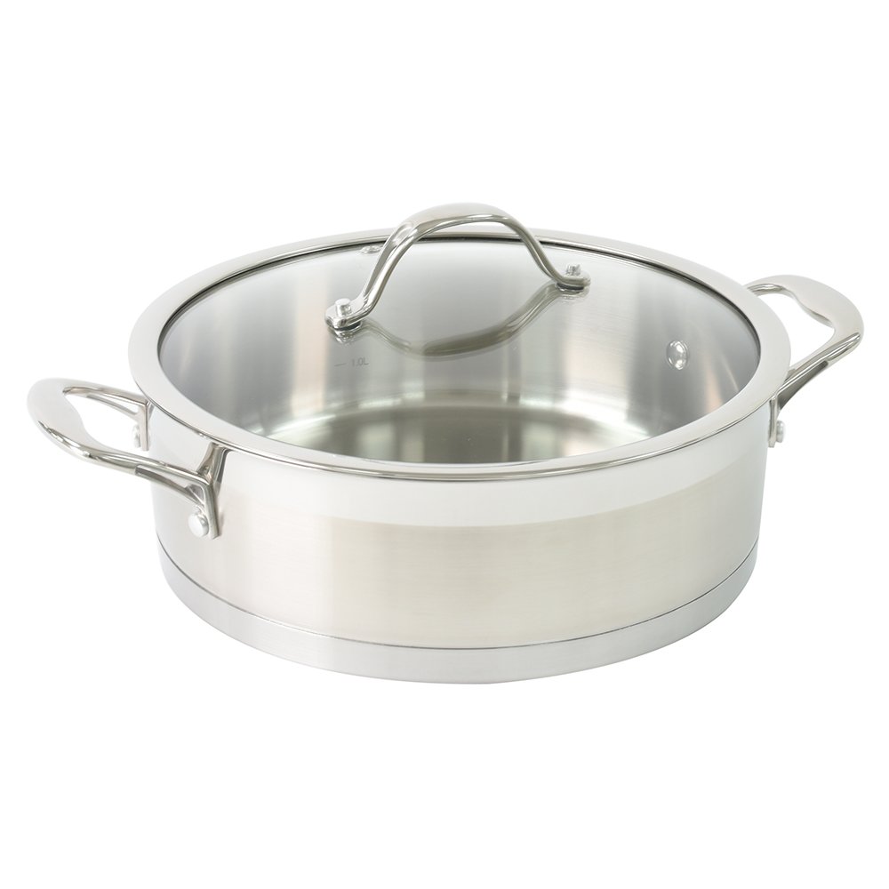 ProCook Professional Stainless Steel Induction Shallow Casserole with