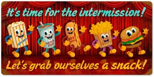 Intermission Snacks Food and Drink Vintage Metal Sign - Victory Vintage Signs