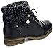 REFRESH WYNNE-01 Womens Combat Style Lace Up Ankle Bootie Black 8.0