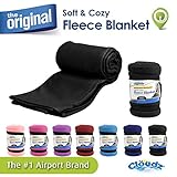Cloudz Fleece Travel Blanket - Black