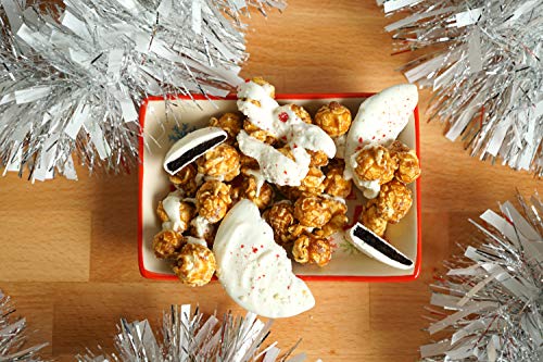 GREEN JAY GOURMET POPCORN – CHRISTMAS COOKIE CRUNCH CARAMEL POPCORN – HANDMADE & FRESH CARAMEL CORN W/PEPPERMINT OREO CHRISTMAS COOKIES & WHITE CHOCOLATE – GREAT GIFT FOR CHOCOLATE LOVERS – 16 OUNCE
