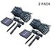 HONGM Solar String Lights 200 LED 75.5ft 8 Modes Waterproof Fairy Lights for Party, Christmas Tree, Curtains, Outdoors, Gardens, Wedding (2 Pack Warm White)