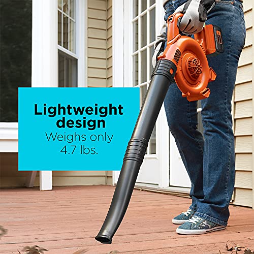 BLACK+DECKER 40V MAX Cordless Blower, Hard Surface Sweeper, Variable