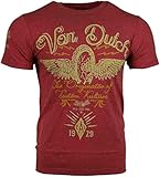 Von Dutch Mens Logo T-Shirt, Rusty Red, XL