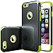 Caseology [Metallic Shell] Case for iPhone 6 / iPhone 6S - Slim Design Fitted Hard Exterior Cover - (Black / Lime Green)