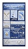 Timeless Treasures Lake Rules 23.5'' Panel Blue Fabric By The Yard