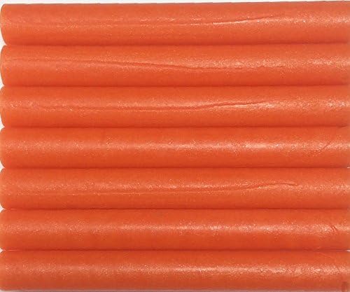 Bright Tangerine Orange Pearl Flexible Glue Gun Sealing Wax - 7 Sticks