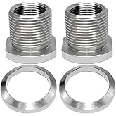 1/2x28 to 5/8x24 Thread Adapter Crush Washer Stainless Steel (2pcs)