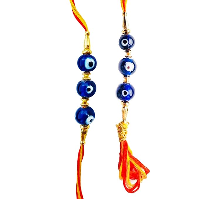 Buy Shubhanjali® Evil Eye Rakhi Lumba Set for Bhaiya Bhabhi Protection