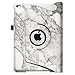 Fintie iPad Air 2 Case - 360 Degree Rotating Stand Case with Smart Cover Auto Sleep / Wake Feature for Apple iPad Air 2 (iPad 6) 2014 Model, Marble
