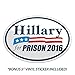 Vipergraphics Hillary for Prison T-Shirt & Sticker Men's Clinton Liar TShirt X-Large (Royal)