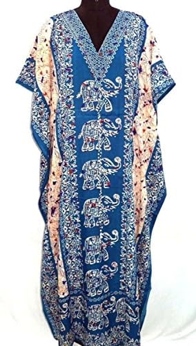 Plus Size Elephant Print kaftan,Long length Caftan dress Boho Gown