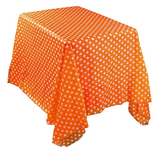 Dressffe Waterproof Plastic Tablecovers Table Cloth Cover Party Catering Events Tableware (Orange)