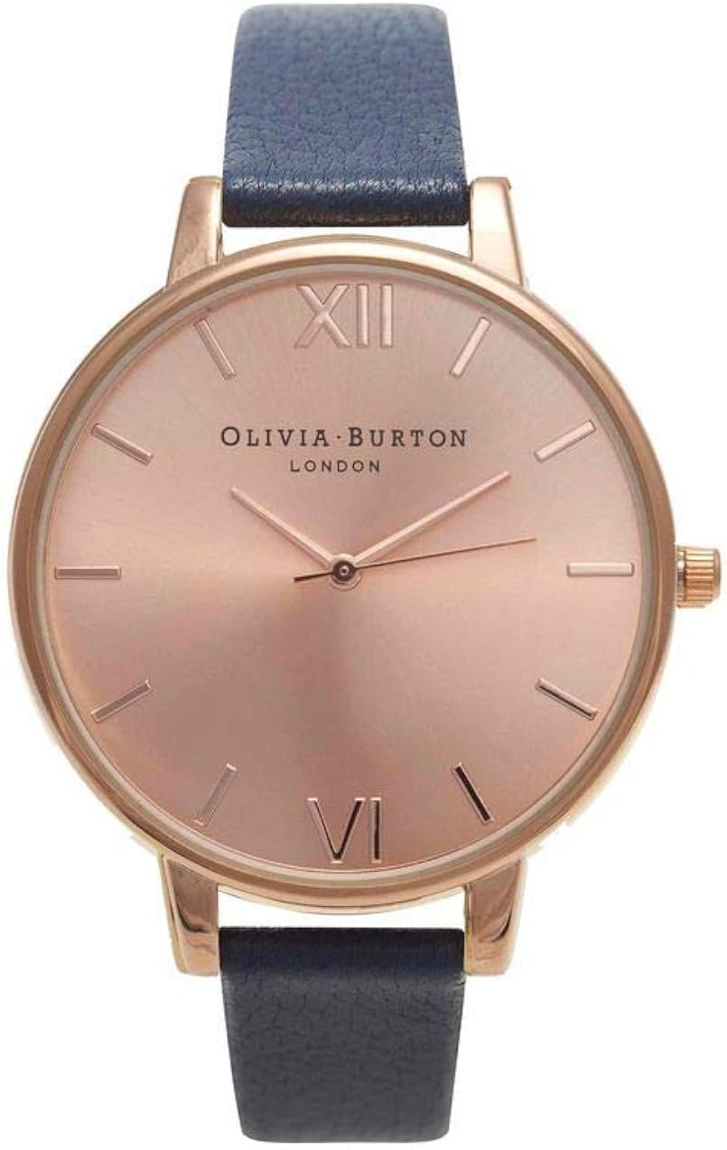 Olivia Burton Big Dial Navy and Rose Gold Women's Watch