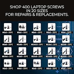 BOLT DROPPER 400pcs Laptop Screws w/Blue Nylok