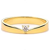 STORYJEWELLERY Pinky Ring, Gold Plated Rings for Women, Wedding Bands for Women, Gold Plated Band Ring, Gifts for Her