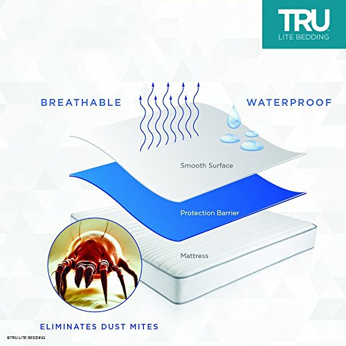 TRU Lite Bedding Bed Bug Mattress Cover 100 Waterproof Mattress