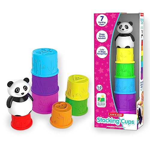 The Learning Journey: Play & Learn Stacking Cups - Toddler Toys & Activities for Children Ages 12 Months and Up - Active Play Stacking Toys for Kids