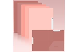BAYTORY 5Pcs Gradient Report Covers with Swing Clip, Report Folder for A4 & Letter Size Paper, Plastic Folders with Double Clip, Presentation Binder for School Business (Pink)