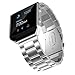 JETech Fitbit Blaze Watch Band, Stainless Steel Band Strap for Fitbit Blaze Smart Fitness Watch - for Both Large and Small Size (Silver) - 2241