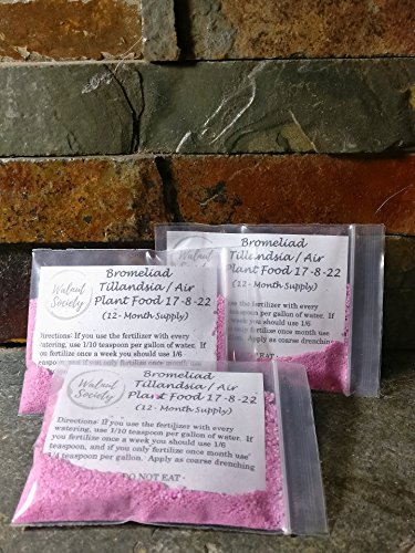 Bromeliad Tillandsia Fertilizer || AirPlant Food || 17-8-22 (12- Month Supply || ~0.8 oz)
