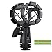 Eggsnow Microphone Shock Mount Clip Universal Mic Holder Stand + Hot Shoe Adapter Anti Vibration for AKG D230/ Senheisser ME66 /Rode NTG-2 /NTG-1/ Audio-Technica AT-875R