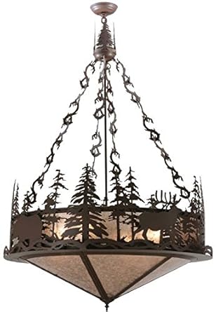 Meyda Lighting 114448 38 W Wildlife At Dusk Inverted Pendant