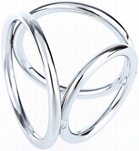 MUYW2R C-o-c-k R-i-n-g Stainless Steel 3 Loops Ring Adult Toys for Men