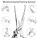 Fishing Pliers Fish Grip Tools Set, Fish Lip Gripper Grabber Grip Holder with Scale Ruler/Measuring Tape Stainless Steel Hook/Two-Sided Trigger, Weigh 40lb, Lanyard Pliers Portable Tackle Combo