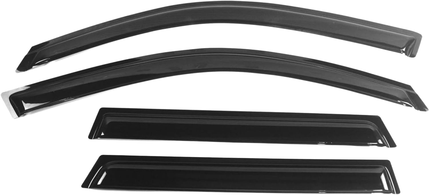 Tape On Window Visors Fits for 2000-2006 BMW X5, Side Auto Window Wind Deflectors, Ventshade, Rain Guards for Cars/Trucks