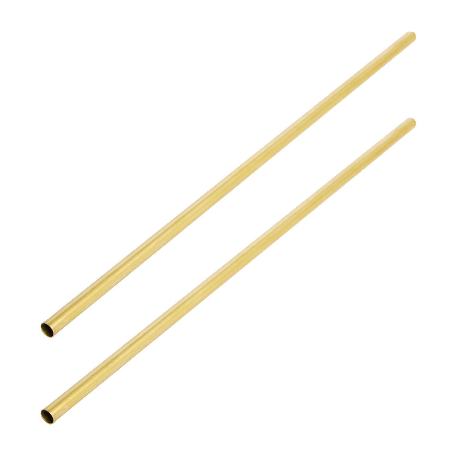 Aopin Brass Round Tube Copper Pipe ID 6mm / 6/25" x OD 7mm / 7/25" Hollow Copper Tubing - 300mm / 1 Ft / 12 in Length for Refrigerator Capillary Tubing, Cooling Systems, Wind Chimes 2 Pcs
