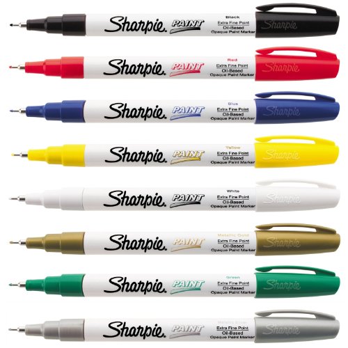 US Art Supply KIT-PNTMKR-8-EXF Sharpie Paint Marker Kit Extra Fine 8 Colors