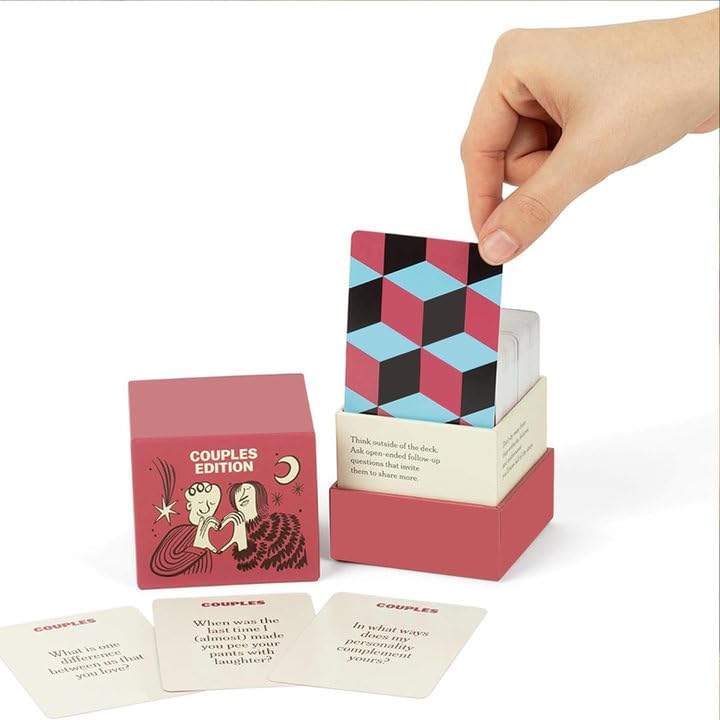 SiumPklay Family Conversation Cards - 150 Meaningful Question Prompts for Deeper Connections, Fun Family Games & Adult Card Games for Couples, Teens, Kids Ages 2+ (Red​)