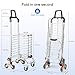 TUOMAN Shopping Cart Portable Utility Carts Folding Trolley Light Weight Stair Climbing Cart with Triangle Crystal Wheel - 177 Pounds Capacity - Blue