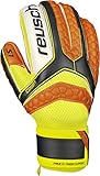 Reusch Soccer Pulse S1 Finger Support Goalkeeper Glove, Size 7, Orange, Pair