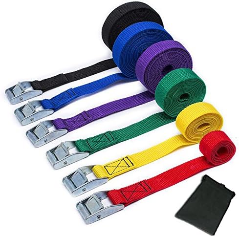 Cam Strap Tie Down Straps combo of 2'' to12 foot with 6 size in one Grab bag