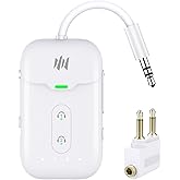 Bluetooth 5.4 Transmitter Receiver,2-in-1 Bluetooth Adapter for Airplane,Bluetooth Transmitter for TV,Gym, Up to 2 AirPods/He