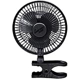 Comfort Zone 6 INCH - 2 Speed - Adjustable Tilt, Whisper Quiet Operation Clip-On-Fan with 5.5 Foot Cord and Steel Safety Gril