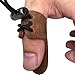 QEES Archery Thumb Ring Finger Protector Guard Leather Gear Tab Handmade for Hunting Reurve Takedown Bow BZ02