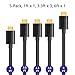 Micro USB Cable, Tronsmart [5 Pack] 20AWG Durable Charging Cable for Nexus, LG, Motorola, Android Smartphones (Black, 1ft x 1,3.3ft x 3,6ft x 1)
